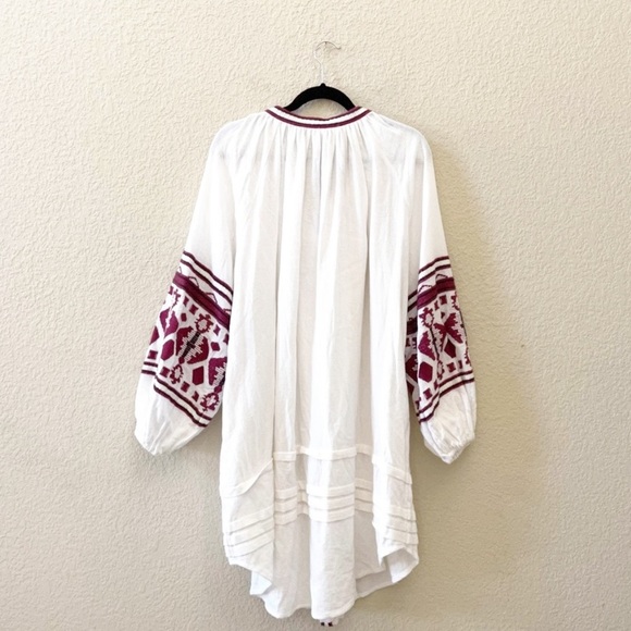 Free People Dress In The Clear Tunic Cotton Embroidered Tassel Boho Chic Medium - Picture 4 of 14